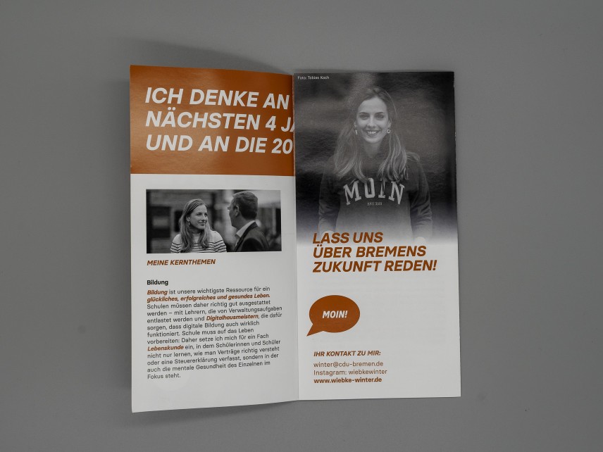 Flyer Wiebke Winter. #Tandemspitzenkandidatin