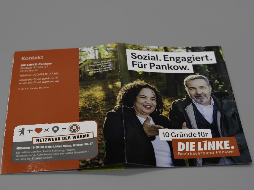 Flyer Sozial. Engagiert. Für Pankow.