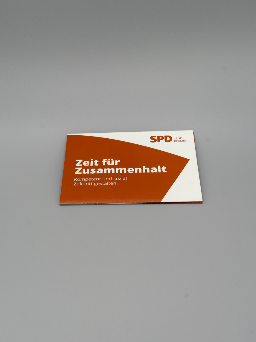 Flyer Zeit für Zusammenhalt. Kompetent und sozial Zukunft gestalten.