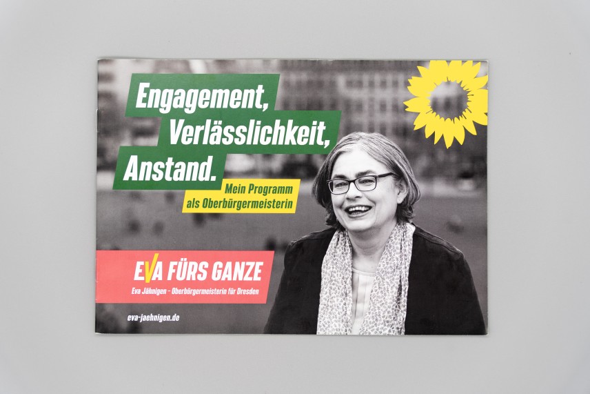 Broschüre Engagement, Verlässlichkeit, Anstand. Mein Programm als Oberbürgermeisterin.