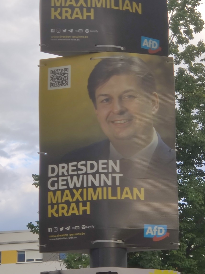 Kandidierendenplakat Dresden gewinnt! Maximilian Krah