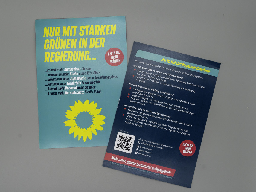 Flyer Nur mit starken Grünen in der Regierung...