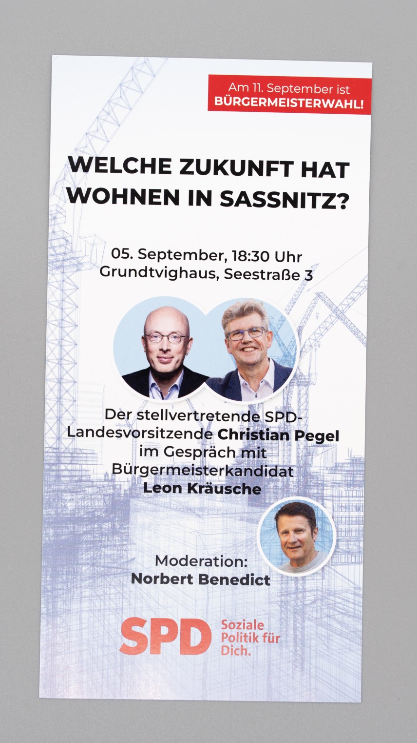 Flyer Welche Zukunft hat Wohnen ins Sassnitz?