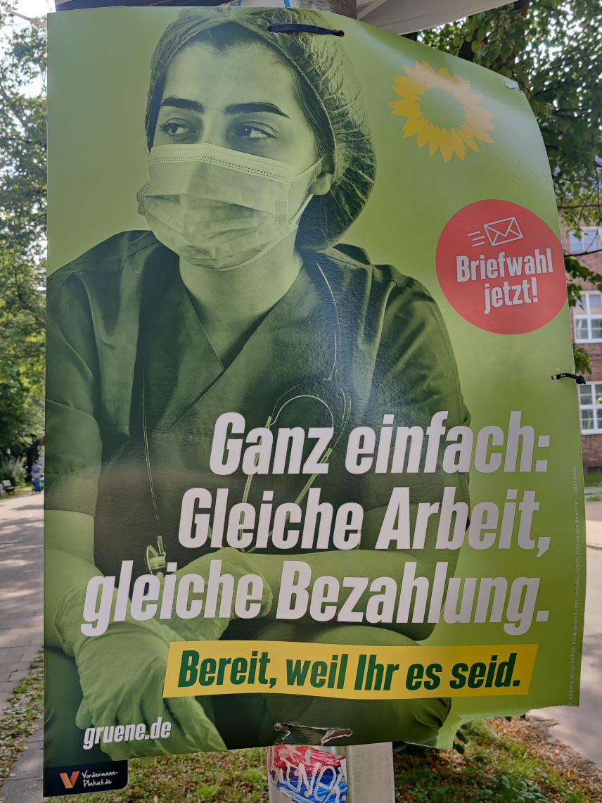 Themenplakat Ganz einfach: Gleiche Arbeit, gleiche Bezahlung.