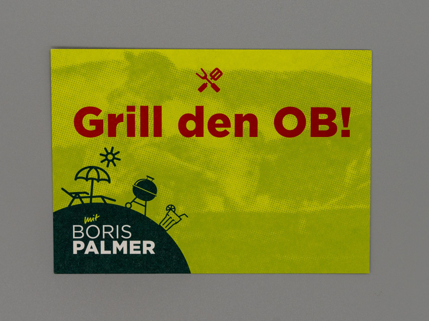 Postkarte Grill den OB!