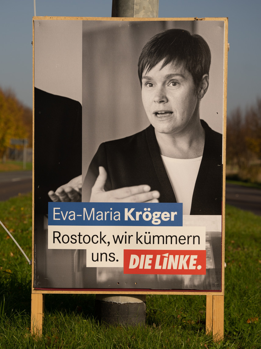 Kandidierendenplakat Rostock, wir kümmern uns.