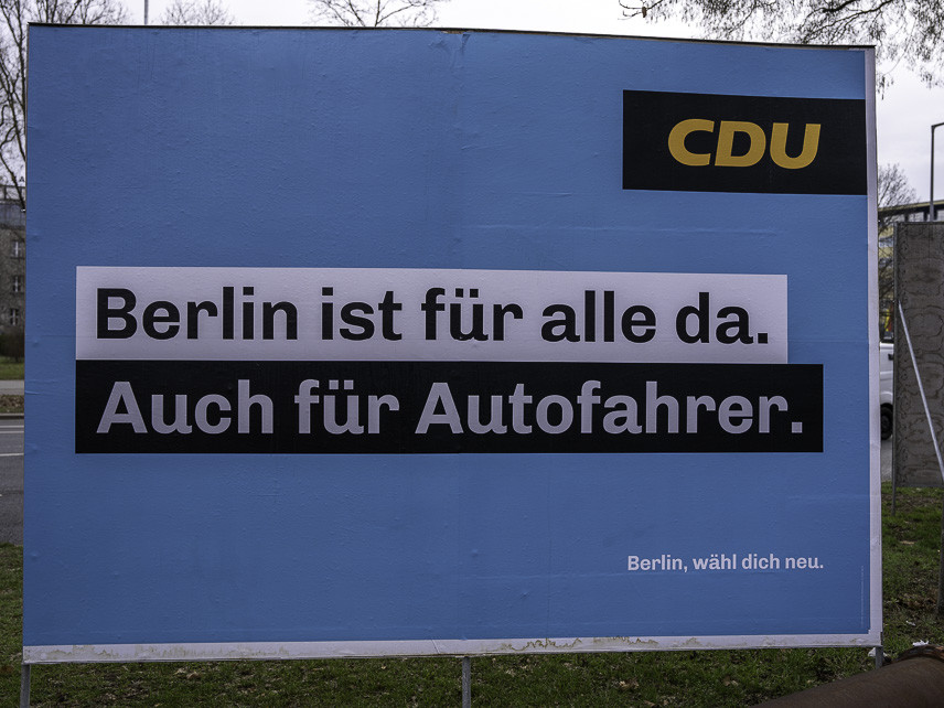 Großaufsteller Berlin ist für alle da. Auch für Autofahrer.