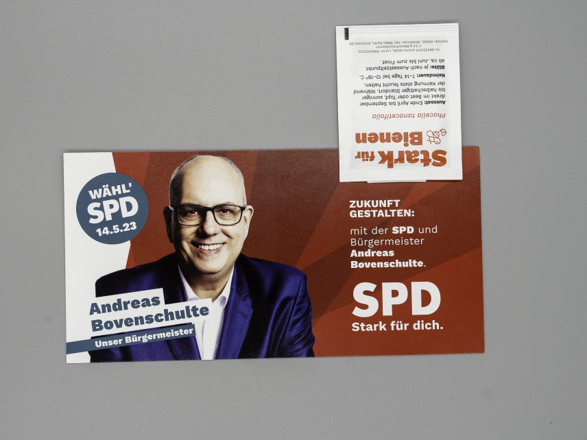 Flyer Andreas Bovenschulte. Unser Bürgermeister. Für Bremen, für uns.