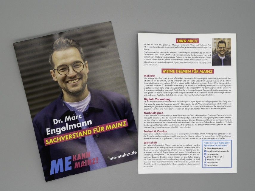 Flyer Dr. Marc Engelmann. Sachverstand für Mainz.