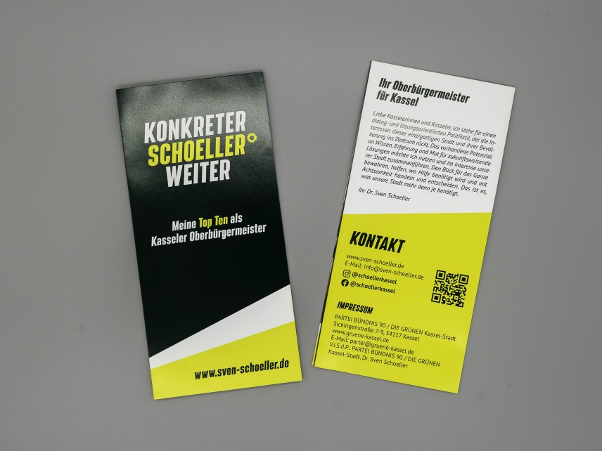 Flyer Konkreter Schoeller Weiter. Meine Top Ten als Kasseler Oberbürgermeister.