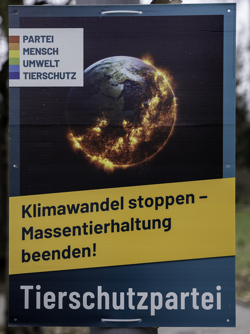 Themenplakat Klimawandel stoppen - Massentierhaltung beenden!