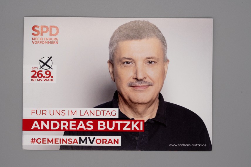 Flyer Andreas Butzki. Für uns im Landtag.