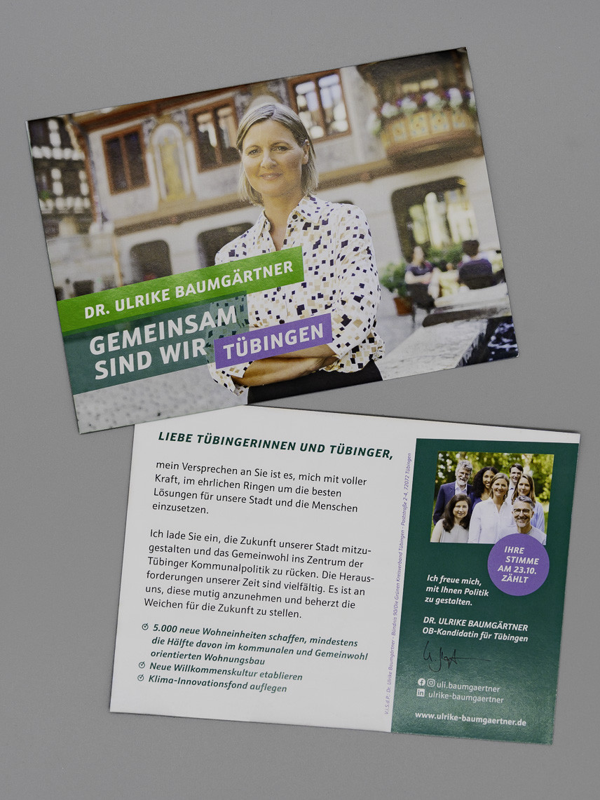 Flyer Gemeinsam sind wir Tübingen. Mein Versprechen an Sie.