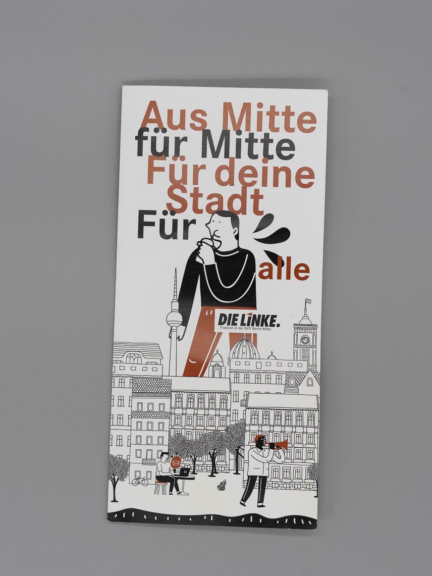 Flyer Aus Mitte. Für Mitte. Für deine Stadt. Für alle.