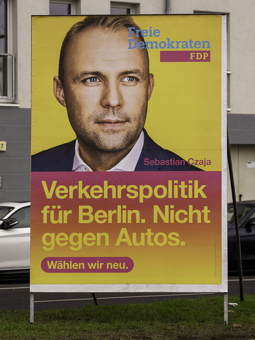 Großaufsteller Verkehrspolitik für Berlin. Nicht gegen Autos.