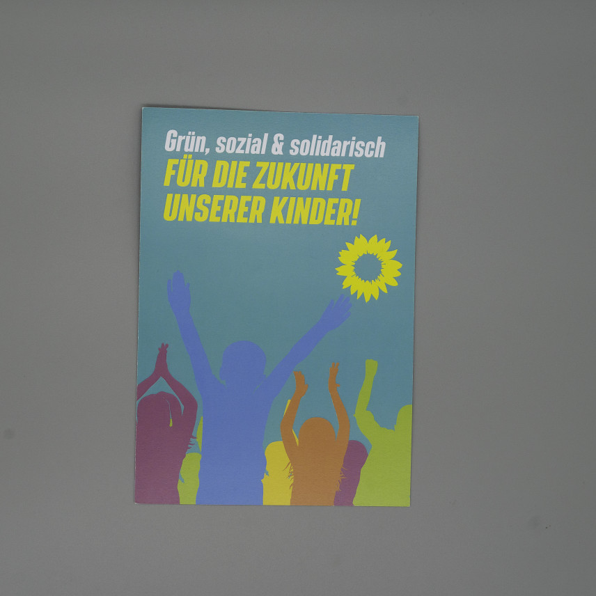 Flyer Grün, sozial & solidarisch. Für die Zukunft unserer Kinder!