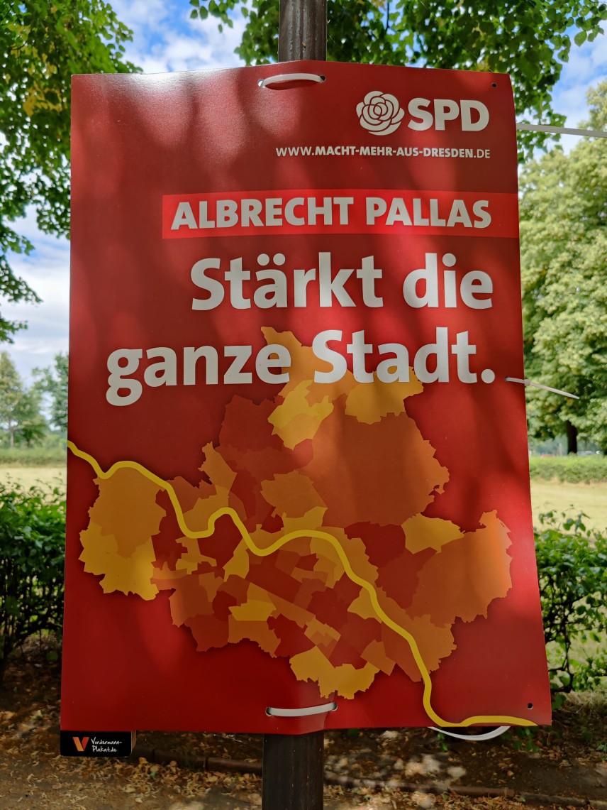 Themenplakat Albrecht Pallas: Stärkt die ganze Stadt.