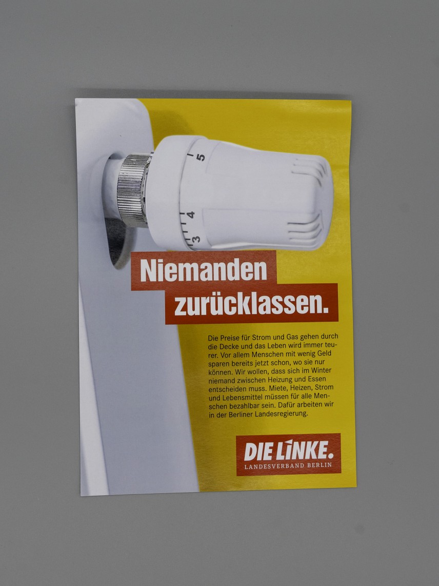 Flyer Niemanden zurücklassen.