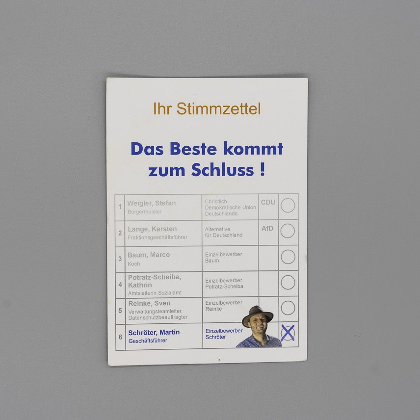 Flyer Ihr Stimmzettel. Das Beste kommt zum Schluss!