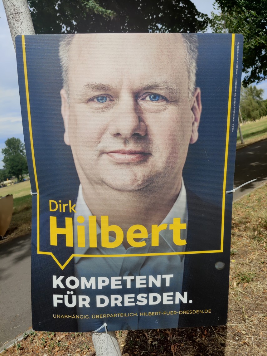 Kandidierendenplakat Kompetent für Dresden.