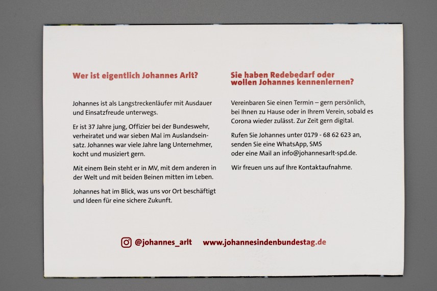 Flyer Für unsere Heimat: Meine 17 Ziele um die Zukunft sicher zu machen.