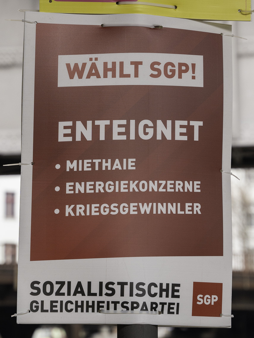 Themenplakat Enteignet Miethaie, Energiekonzerne, Kriegsgewinnler