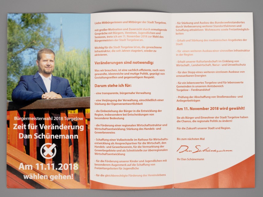 Flyer Zeit für Veränderung. Dan Schünemann.