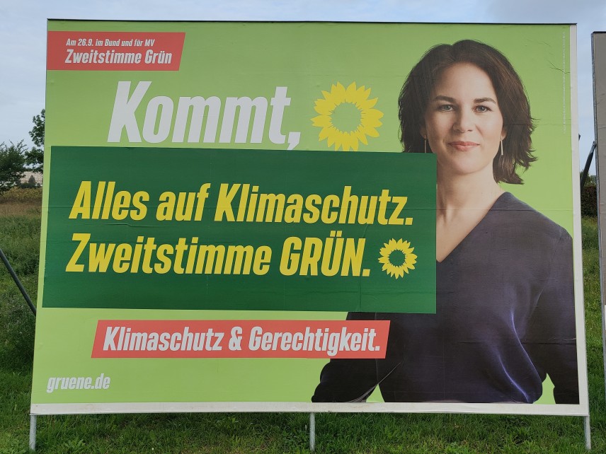 Störer Alles auf Klimaschutz. Zweitstimme Grün.