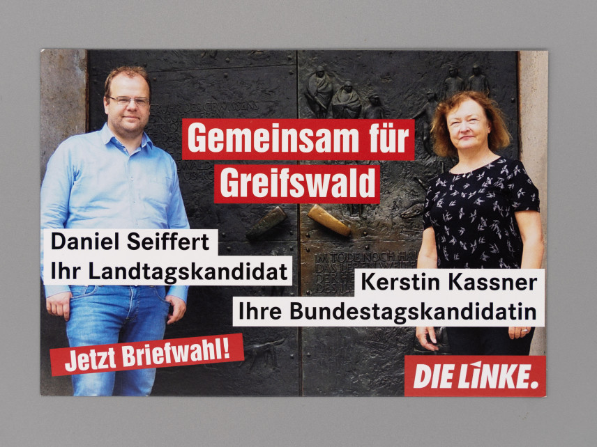 Flyer Gemeinsam für Greifswald. Briefwahl.