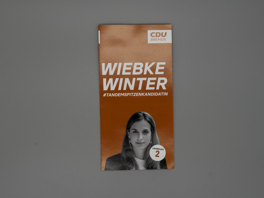 Flyer Wiebke Winter. #Tandemspitzenkandidatin