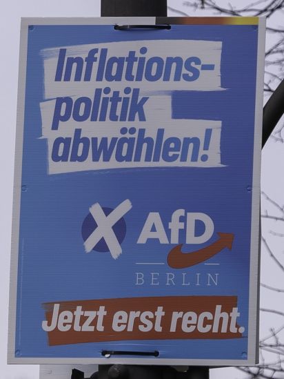 Themenplakat Inflationspolitik abwählen!