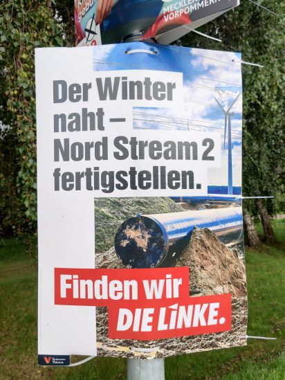 Themenplakat Der Winter naht - Nordstream 2 fertigstellen.