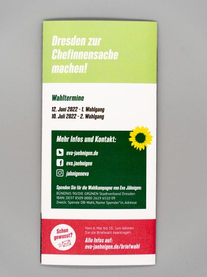 Flyer Engagement, Verlässlichkeit, Anstand.