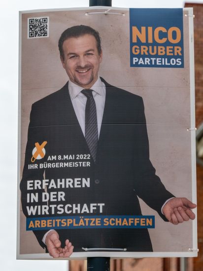 Kandidierendenplakat Erfahren in der Wirtschaft. Arbeitsplätze schaffen.