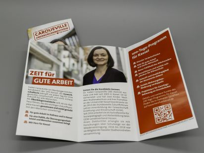 Flyer Dr. Isabel Carqueville. Oberbürgermeisterin für Kassel. Mut für neue Wege.