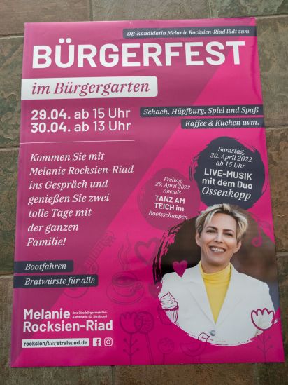 Veranstaltungsplakat Bürgerfest im Bürgergarten