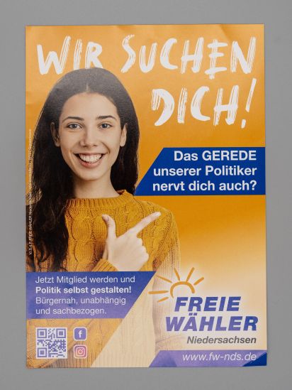 Flyer Wir suchen dich! Das Gerede unserer Politiker nervt dich auch?