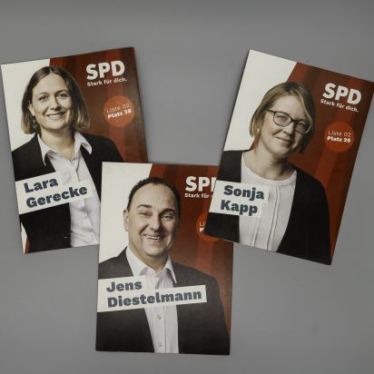 Flyer SPD Bremen. Kandidierendenflyer.