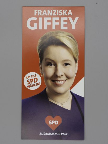 Flyer Franziska Giffey. Zusammen Berlin.