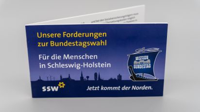 Broschüre Unsere Forderungen zur Bundestagswahl. Für die Menschen in Schleswig-Holstein.