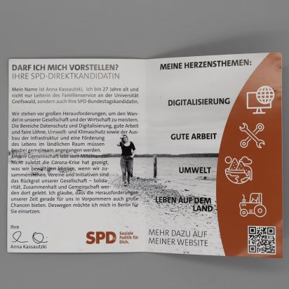 Flyer Anna Kassautzki. Darf ich mich vorstellen?