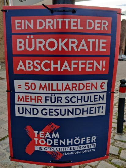 Themenplakat Ein Drittel der Bürokratie abschaffen!