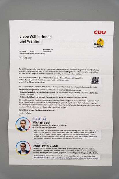 Brief / Anschreiben Anschreiben Spitzenkandidat und Wahlkreiskandidat