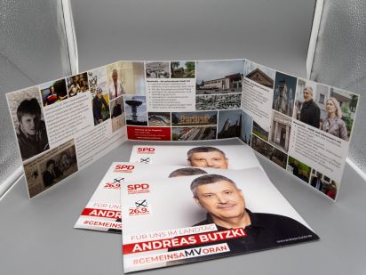 Flyer Andreas Butzki. Für uns im Landtag.