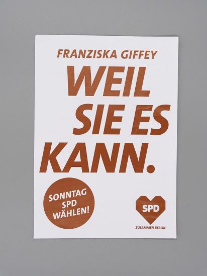 Flyer Franziska Giffey. Weil sie es kann.