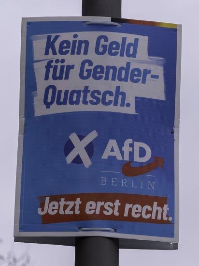 Themenplakat Kein Geld für Genderquatsch.