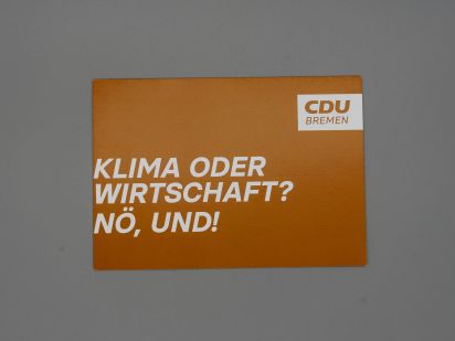 Flyer Klima oder Wirtschaft? Nö, und!