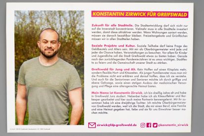 Flyer Zirwick für Greifswald