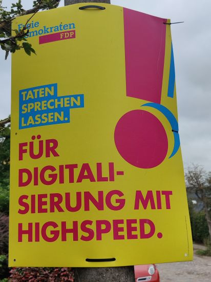 Themenplakat Für Digitalisierung mit Highspeed.