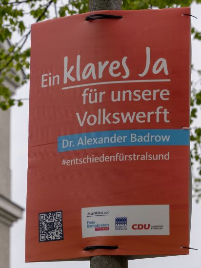 Themenplakat Ein klares Ja für unsere Volkswerft.